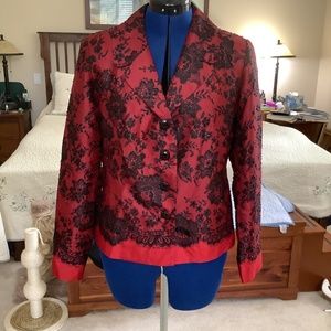 Size small Victor Costa satin and lace dressy jacket